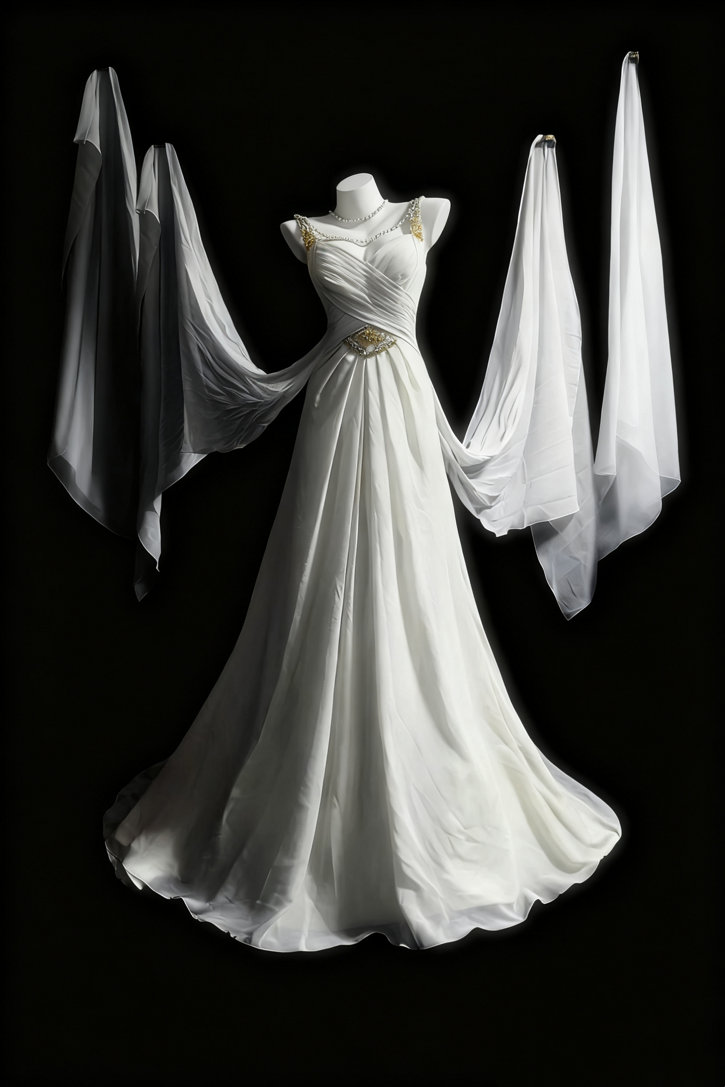 girlhomeshops-White Elegant Long Tulle Wedding Dress For Brides gh6284