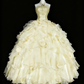 girlhomeshops-Yellow tulle princess-style long formal ball gown, birthday dress, graduation dress gh6137