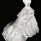 girlhomeshops - Robe de mariée longue en dentelle blanche, magnifique et exquise gh6281
