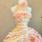 girlhomeshops-Pink-Yellow Gradient Satin Halter-Neck 3D Flower-Embellished Floor-Length Court-Style Gown gh6372