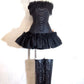 girlhomeshops-Black short satin party dress gh6188