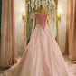 Pink Gorgeous Exquisite Floral Long Elegant Fairy Off-shoulder Tulle Ball Gown Evening Dress gh3243