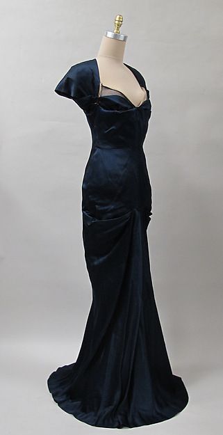 Girlhomeshops-Navy blue simple and fashionable long satin floor-length prom dress evening dress graduation dress gh5198
