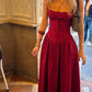 girlhomeshops-Burgundy chiffon long dress gh6144