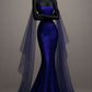 Girlhomeshops-Blue/Purple Sparkling Long Satin Mermaid Prom Dress Evening Dress Party Dress gh5000