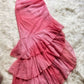 Pink Fashion Gradient Long Chiffon Ruffle Ball Gown Evening Dress Birthday Party Dress gh3539