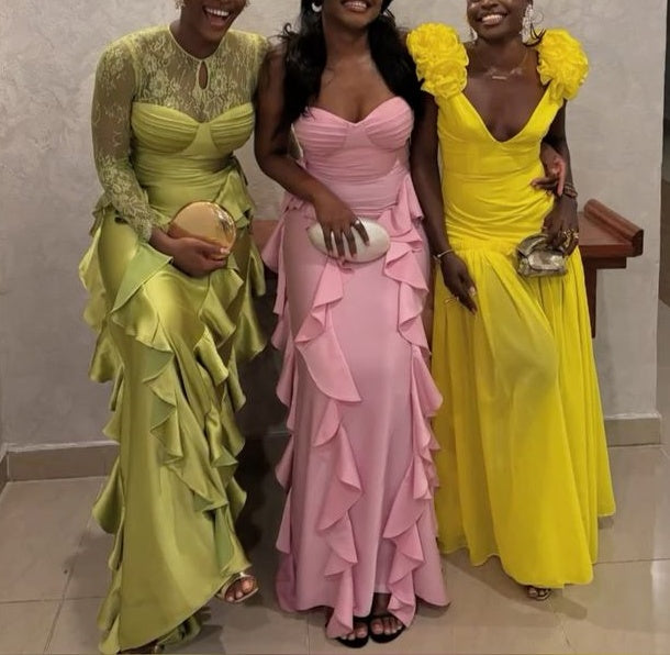 girlhomeshops-Colorful Classy Looks Elegant Wedding Guest Dresses For Black Women gh5956