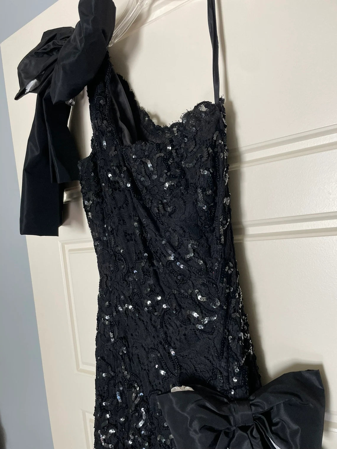 Olive Green/Black Gorgeous Shiny Exquisite Beading One Shoulder Long Style Sequin Party Dress Prom Dress Evening Dress gh3266