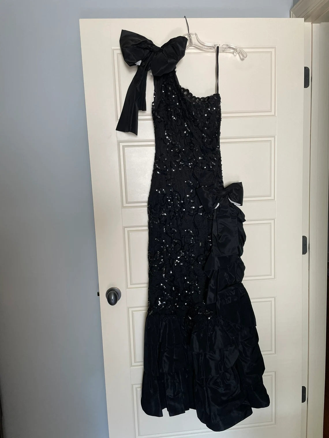 Olive Green/Black Gorgeous Shiny Exquisite Beading One Shoulder Long Style Sequin Party Dress Prom Dress Evening Dress gh3266