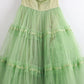 Light Green Retro Elegant Sweet Exquisite Lace Long Tulle Prom Dress Evening Gown Fairy Graduation Dress gh3671