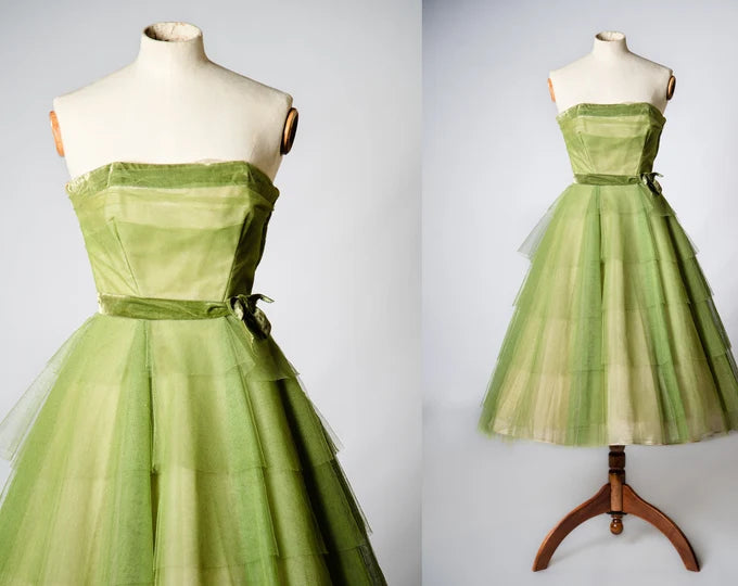 Green retro fashion elegant sweet short homecoming dress prom dress evening dress graduation dress gh3673