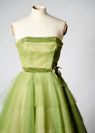 Green retro fashion elegant sweet short homecoming dress prom dress evening dress graduation dress gh3673