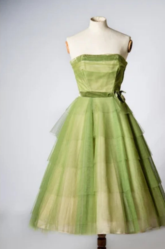 Green fashion charming beautiful youth long tulle prom dress evening dress birthday party dress homecoming dress gh3540