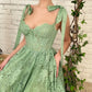 Sage Green Short/Mid-Length Lace Corset Homecoming Dress Party Dress Wedding Guest Dress Prom Dress gh1821