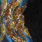 Blue gold beaded sequined gorgeous short homecoming dress satin party dress birthday dress gh4459