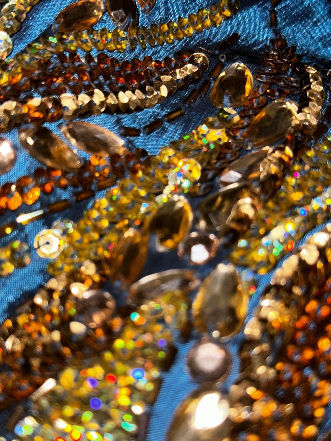 Blue gold beaded sequined gorgeous short homecoming dress satin party dress birthday dress gh4459