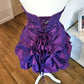 Purple Shiny Fashion Ruffled Exquisite Beading Short satin Homecoming Dress Evening Dress Birthday Party Dress gh3566