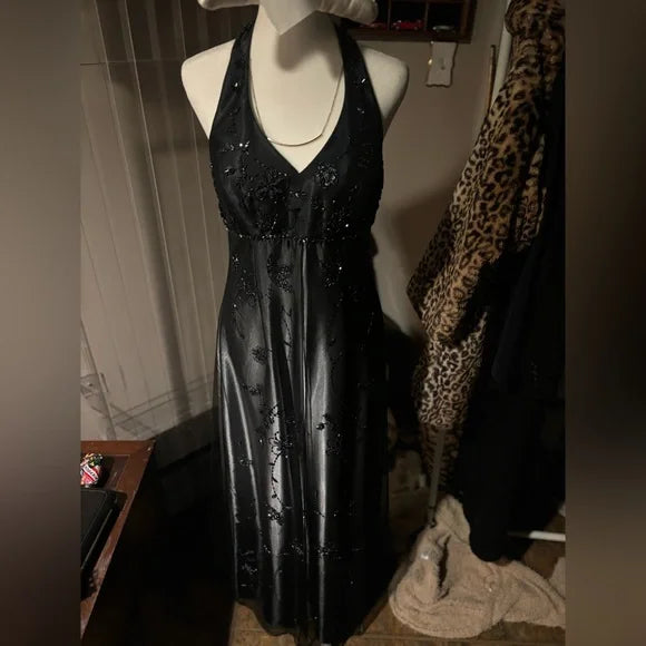 Black and gray low-key gorgeous exquisite beading elegant long Tulle prom dress evening dress prom dress gh3149