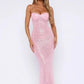 Pink Shiny Fashion Elegant Long Mermaid Slim Sequin Ball Gown Evening Dress Party DressProm Dress gh3661