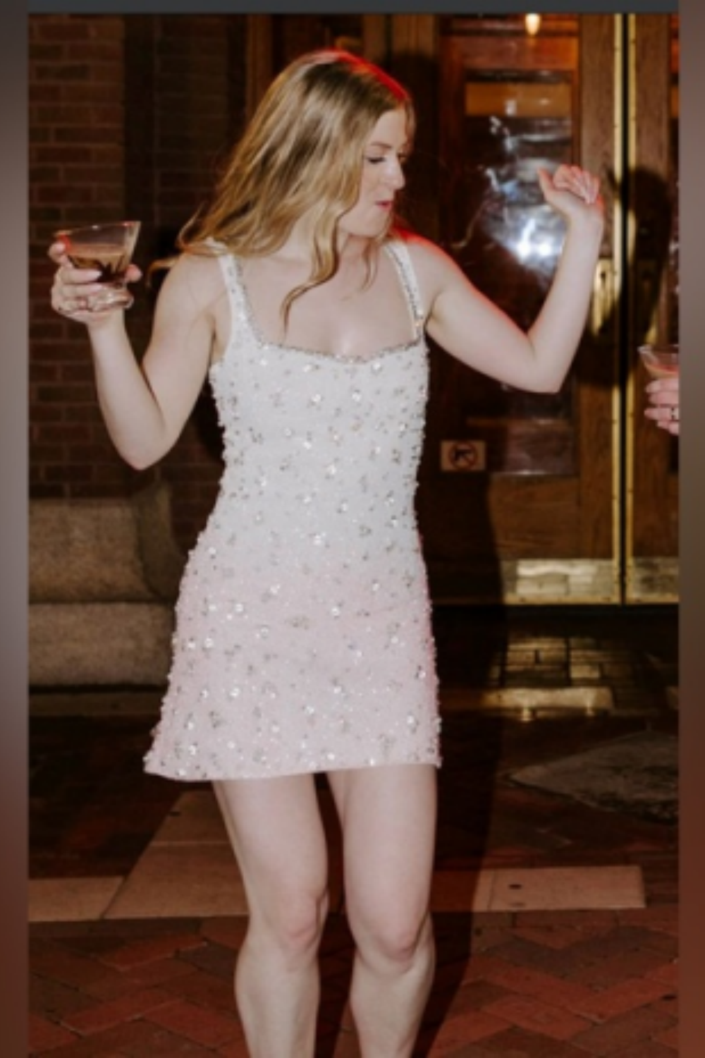 girlhomeshops--White And Pink Gradient Exquisite Beaded Short Homecoming Dress gh5639