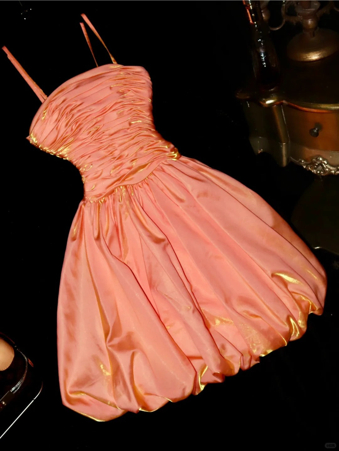 Orange Homecoming Dress Fashion Short Satin Prom Dress Evening Dress gh4420