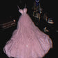 Pink elegant sweet gorgeous long tulle ball gown evening dress graduation dress gh4452