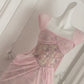 Pink Romantic Floral Short Homecoming Dress Party Dress gh4762