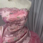 Robe de bal longue en tulle rose à fleurs et perles, robe de Quinceanera pour 16e anniversaire, gh4736