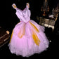 Purple Beaded Princess Homecoming Dress Short Tulle Ball Gown Evening Dress gh4428