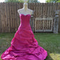 Pink Retro Elegant Tube Top Exquisite Rhinestone Long Ball Gown Evening Dress gh3310