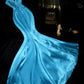 Blue gorgeous rhinestone long satin ball gown evening dress party dress birthday dress gh4457