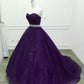 Royal blue/Purple gorgeous shiny exquisite beaded A-line long tulle ball gown evening dress gh3558
