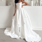 Girlhomeshops - Robe de mariée longue en satin blanc, épaules dénudées, longueur au sol, robe de bal gh5394
