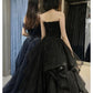 Black Shiny Sweetheart Tulle Layers Ball Gown Formal Dresses, Black Evening Dress Prom Dress  gh2302