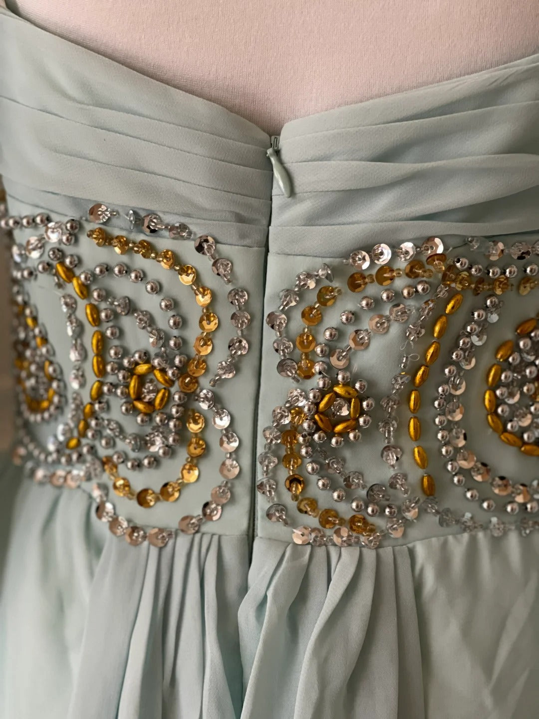 Light Blue Fashionable Elegant Greek Goddess Gown Long Chiffon Floor Length Trailing Ball Gown Evening Gown Party Dress gh4266