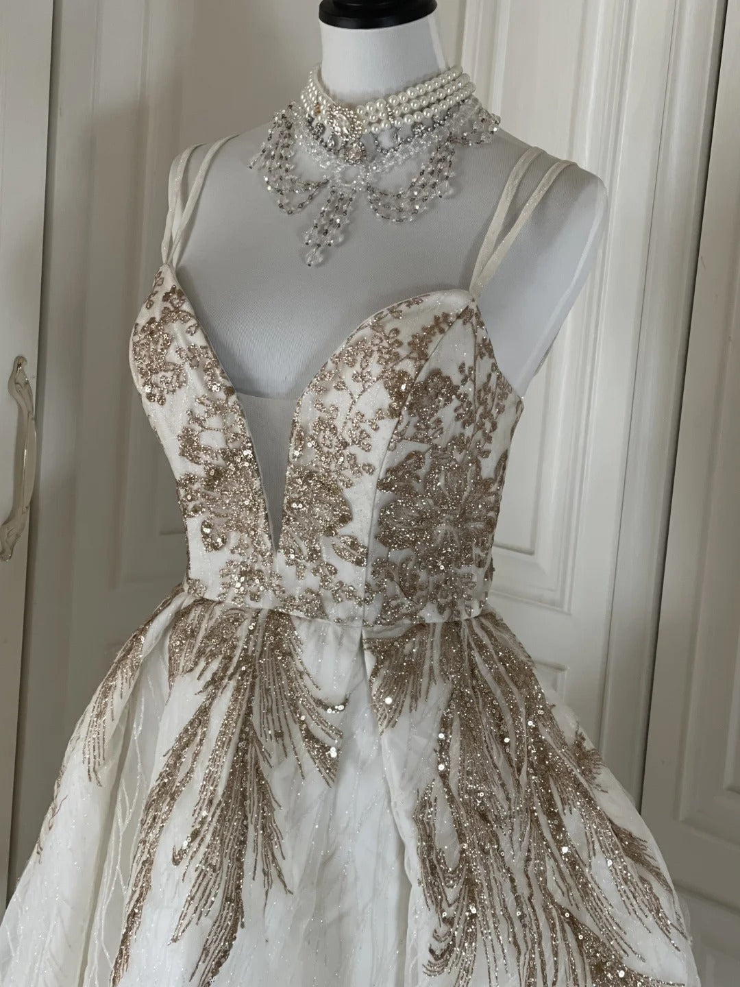 White Gold Sequins Shiny Gorgeous Cute Elegant Sophisticated Short Princess Sequin Homecoming Dress Prom Dress Evening Dress Party Dress gh4166