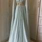 Light Blue Fashionable Elegant Greek Goddess Gown Long Chiffon Floor Length Trailing Ball Gown Evening Gown Party Dress gh4266