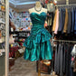Green satin short homecomming, birthday party dress gh4650