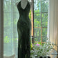 Dark Green Beaded Elegant Long Chiffon Ball Gown Evening Dress Party Dress gh4749