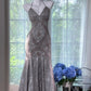 girlhomeshops-New silver floral exquisite beaded long lace homecoming dress birthday party dress prom dress date dress gh5804