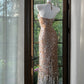 Brown Shiny Elegant Long Sequined Tulle Ball Gown Evening Dress Party Dress gh4612
