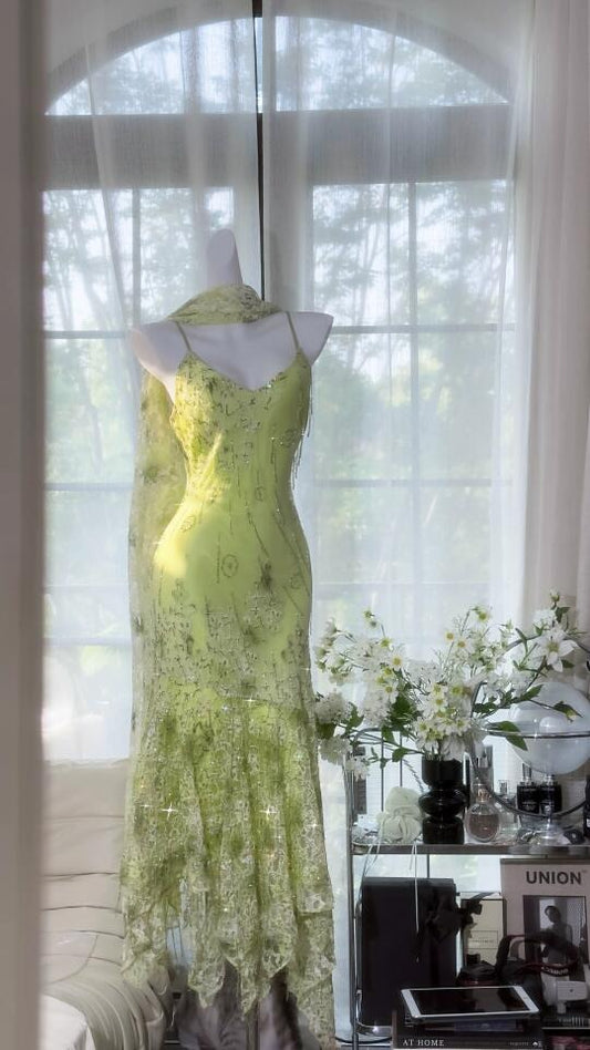 Green Elegant Romantic Chiffon Long/Short Homecoming Dress Prom Dress Evening Dress gh4399