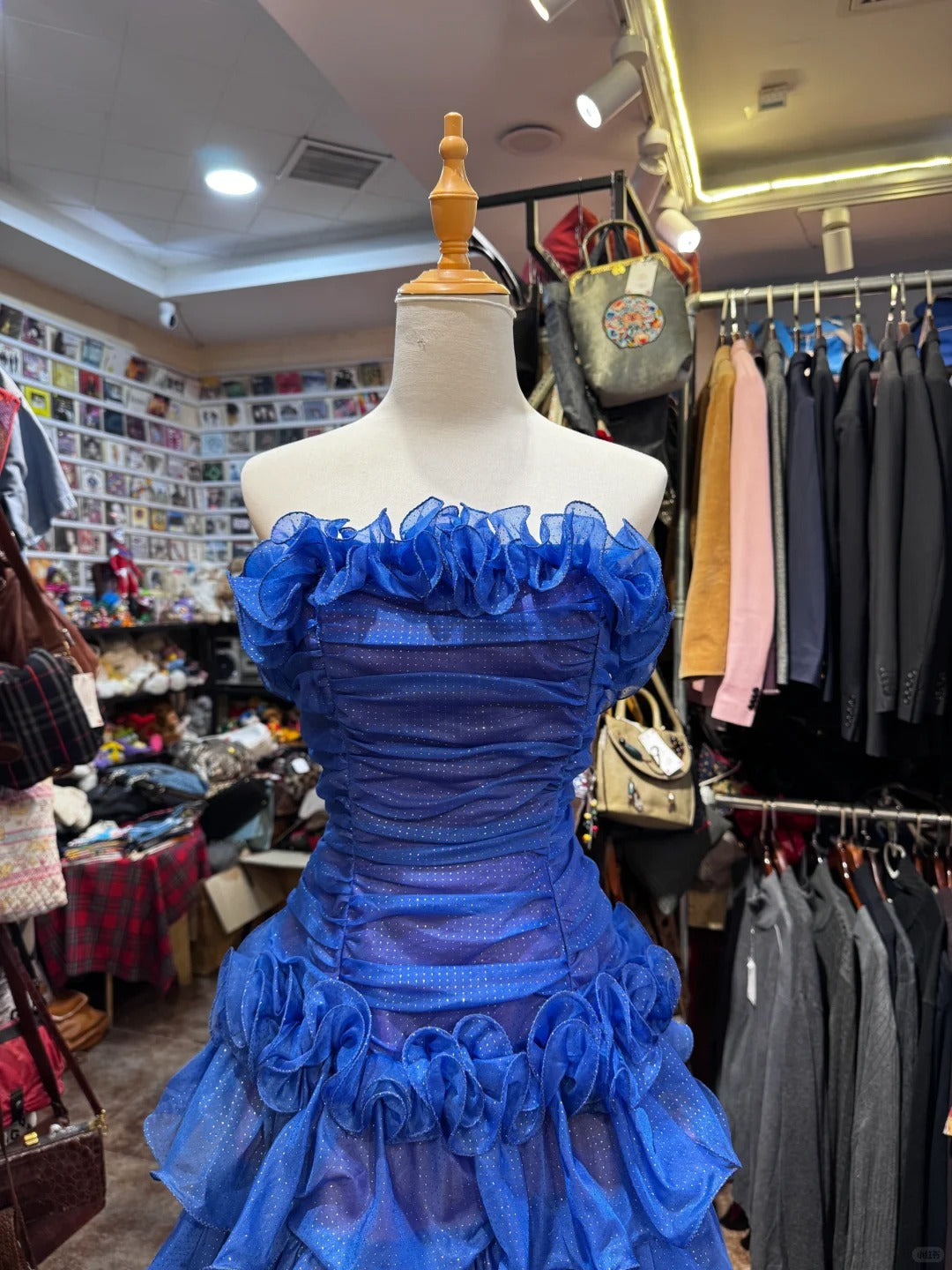 Blue floral chiffon short homecomming dress, birthday party dress gh4649