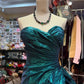 Green satin short homecomming, birthday party dress gh4650