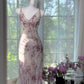 Purple floral vintage beaded chiffon long ball gown evening dress party dress gh4820