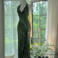 Dark Green Beaded Elegant Long Chiffon Ball Gown Evening Dress Party Dress gh4749