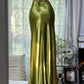 girlhomeshops-Green long exquisite vintage long satin prom dress gh5802