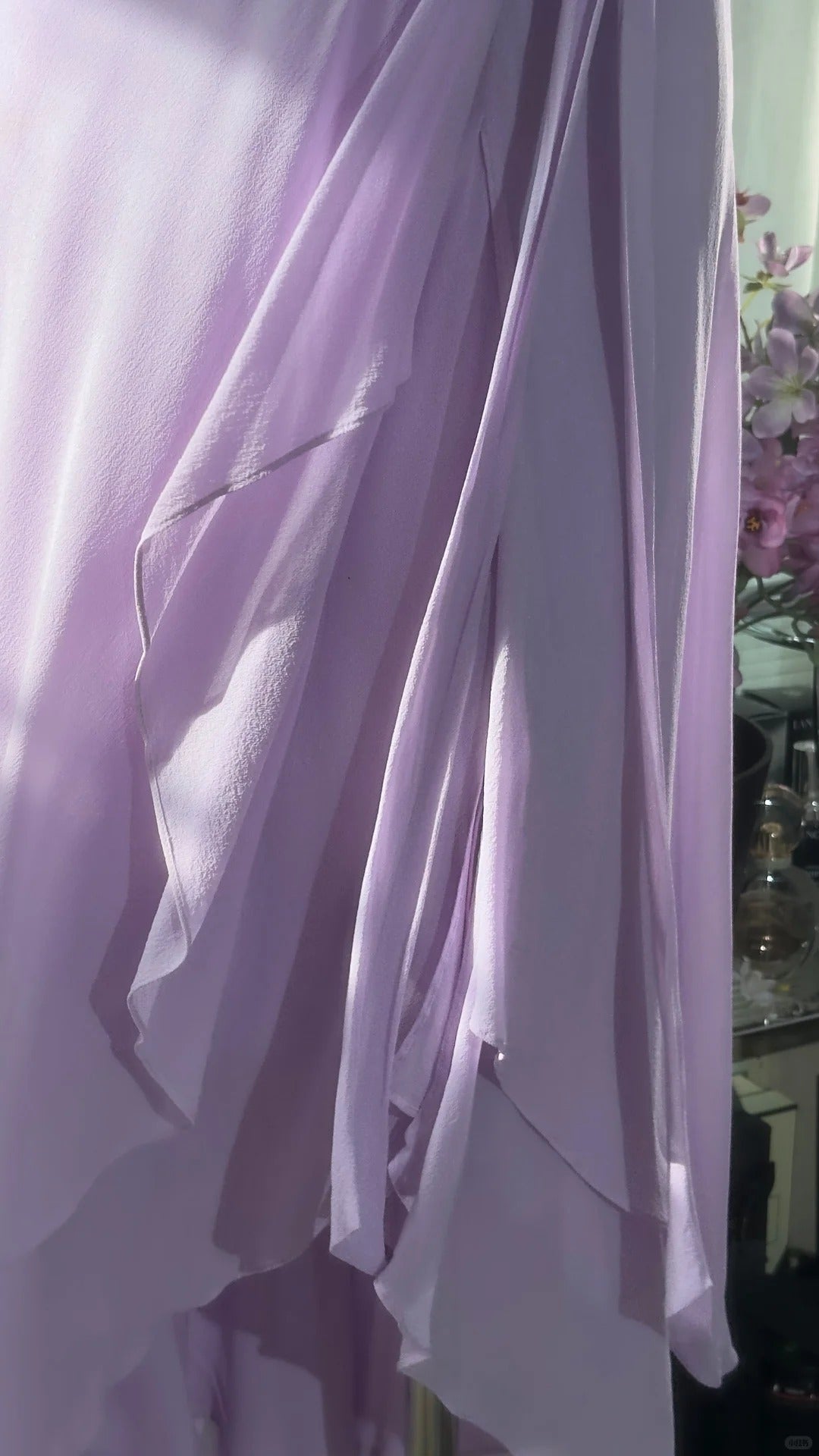 Girlhomeshops-Wisteria vintage taro purple short chiffon homecoming dress birthday dress gh5360