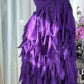 Purple Short Homecoming Dress Ruffle Chiffon Prom Dress Evening Dress Party Dress gh4817