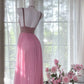 Pink Elegant Shiny V Neck Long Chiffon Ball Gown Evening Dress Party Dress gh4322